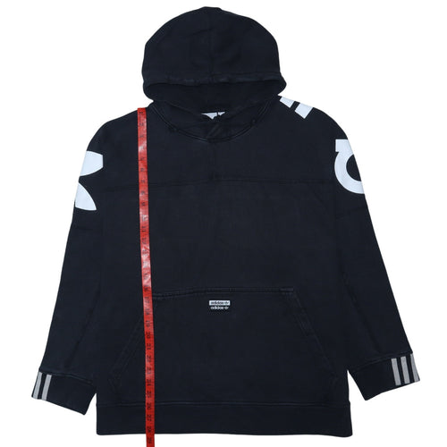 Adidas Men’s Black XL Pullover Hoodie with Logo Print