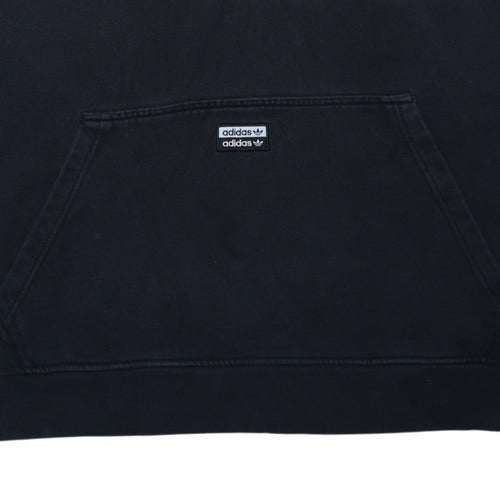 Adidas Men’s Black XL Pullover Hoodie with Logo Print
