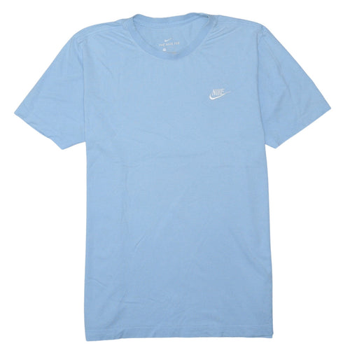Nike Men's Blue Crew Neck Short Sleeve Cotton T-Shirt Size L