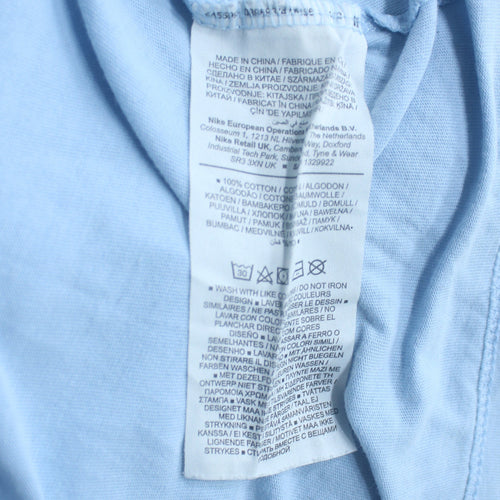 Nike Men's Blue Crew Neck Short Sleeve Cotton T-Shirt Size L