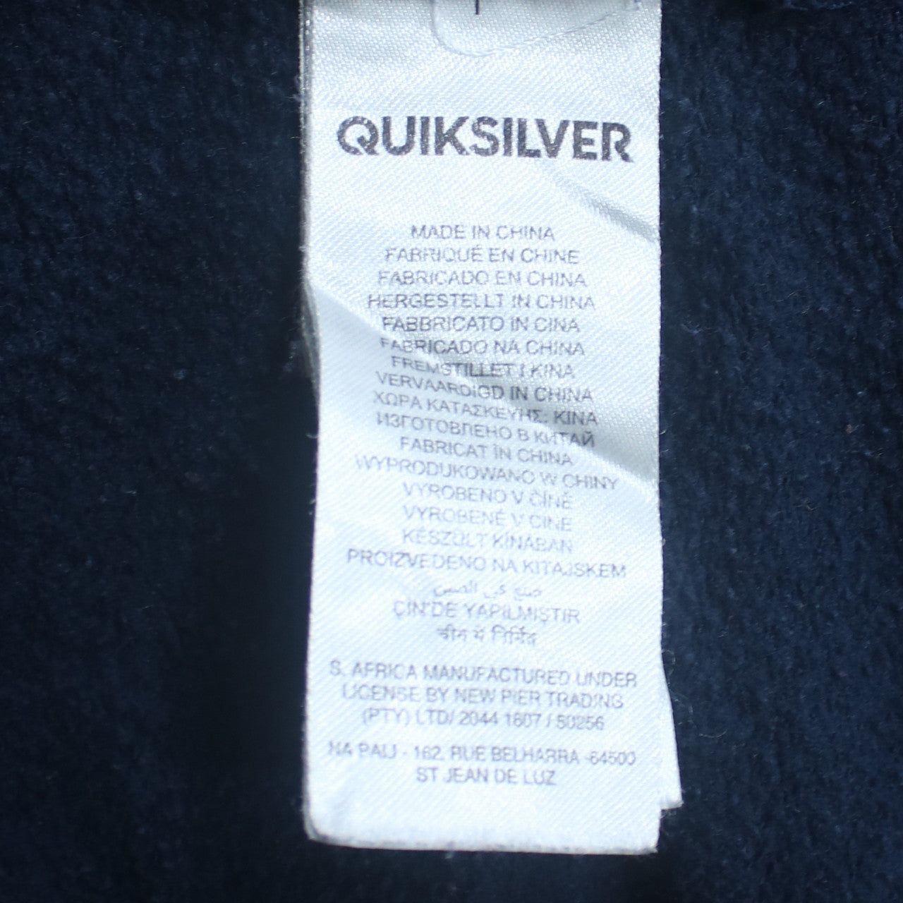 Quiksilver Mens Blue XL Pullover Hoodie Surf Graphic Fleece