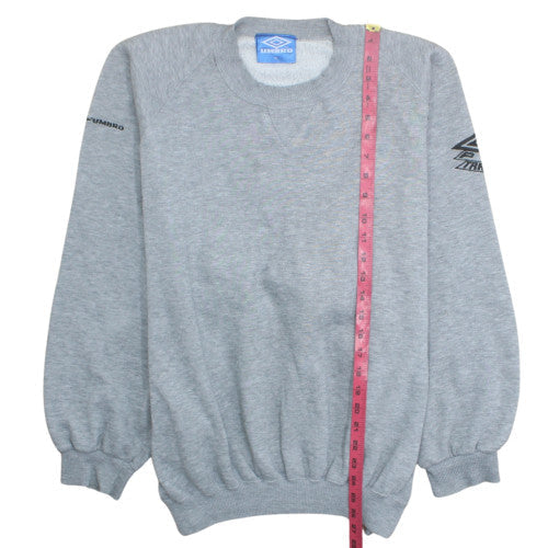 Umbro Mens Grey XL Crew Neck Logo Sports Sweatshirt Pullover
