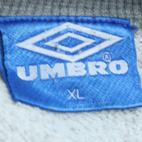 Umbro Mens Grey XL Crew Neck Logo Sports Sweatshirt Pullover