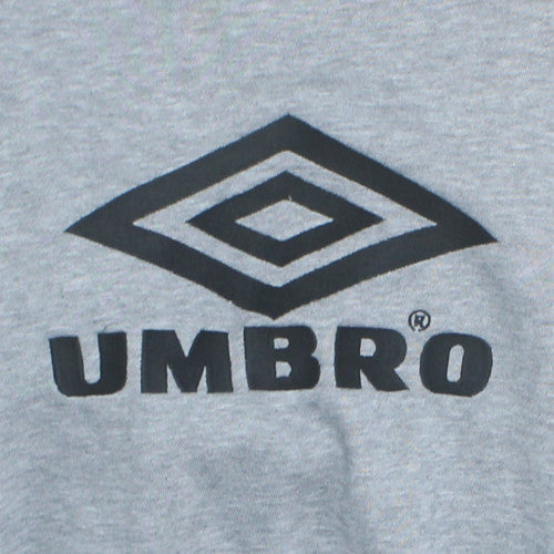 Umbro Mens Grey XL Crew Neck Logo Sports Sweatshirt Pullover