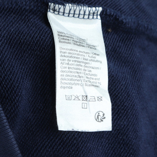 Lacoste Men's Blue Cotton Crew Neck Logo Pullover Sweatshirt M