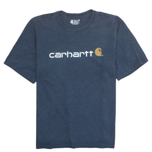 Carhartt Men's Blue XL Relaxed Fit Graphic Logo T-Shirt