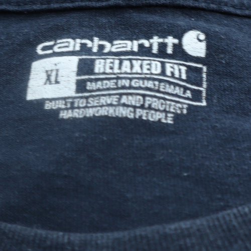 Carhartt Men's Blue XL Relaxed Fit Graphic Logo T-Shirt