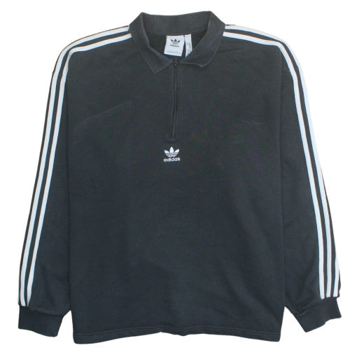 Adidas Men’s Black 2XL Collared 1/4 Zip Sports Sweatshirt