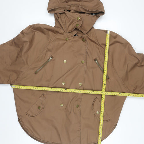 Next Women’s Brown Hooded Parka Jacket Size 14 Cotton Blend