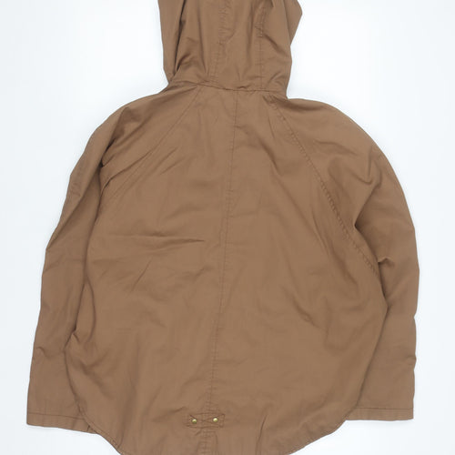 Next Women’s Brown Hooded Parka Jacket Size 14 Cotton Blend
