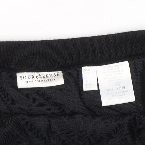 Your 6th Sense Women's Black Knit Pencil Skirt Size 16