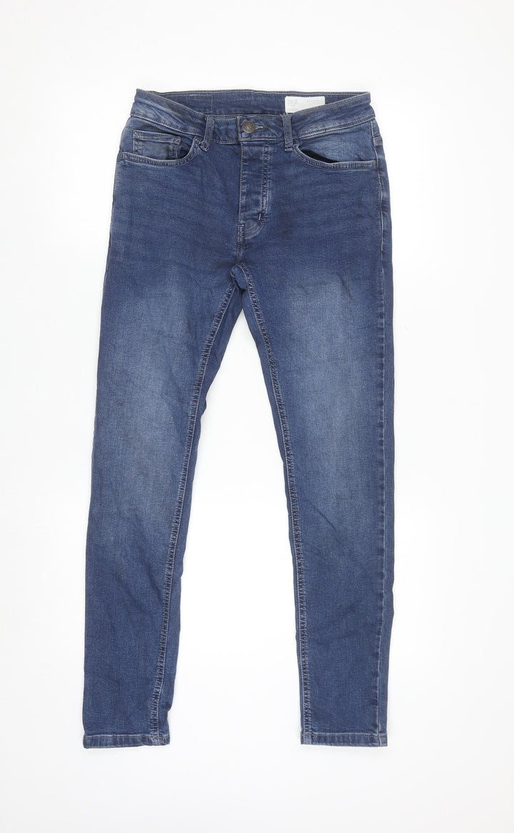 Primark Women's Blue Skinny Stretch Jeans Size 10 Regular