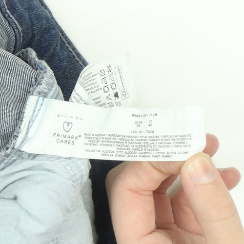 Primark Women's Blue Skinny Stretch Jeans Size 10 Regular
