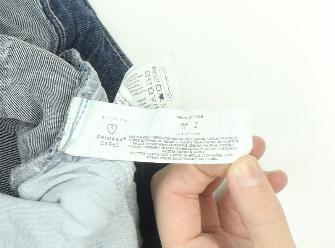 Primark Women's Blue Skinny Stretch Jeans Size 10 Regular