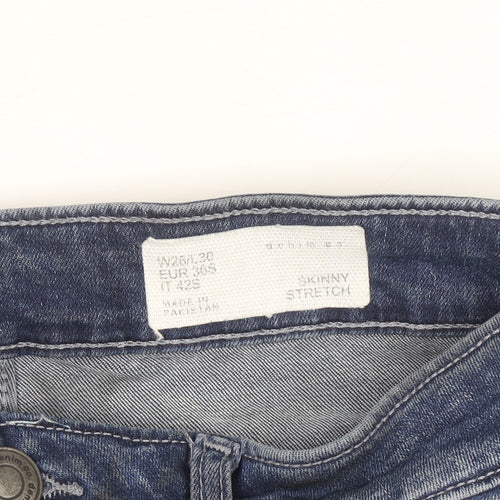 Primark Women's Blue Skinny Stretch Jeans Size 10 Regular