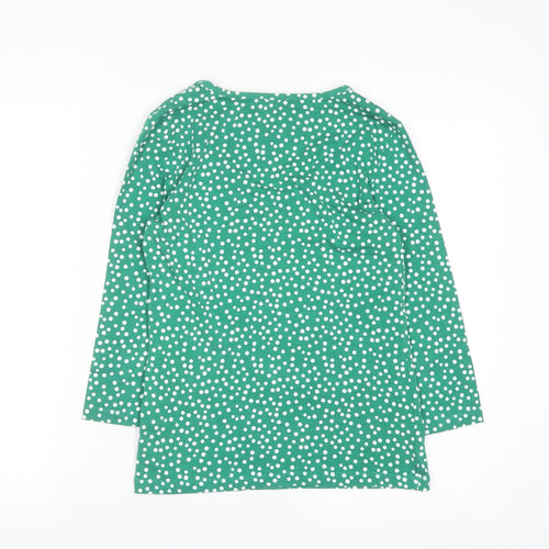 Kettlewell Women's Green Polka Dot 3/4 Sleeve Scoop Neck T-Shirt Size S