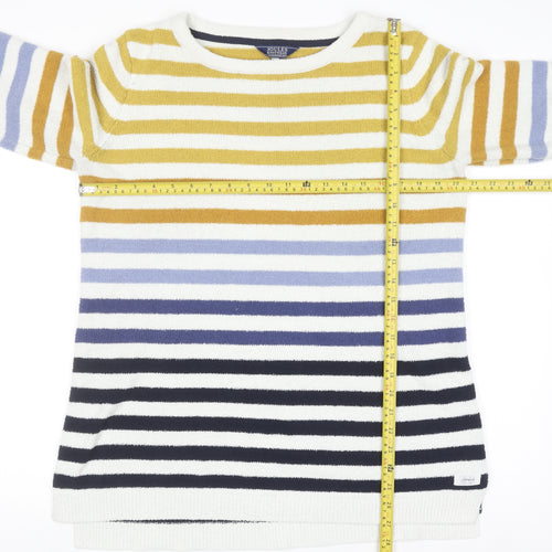 Joules Womens Multicoloured Striped Crew Neck Pullover Jumper Size 12