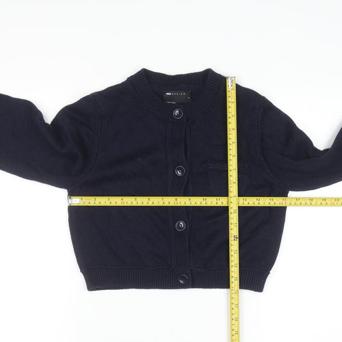 ASOS DESIGN Women's Navy Blue Cropped Cardigan Size S