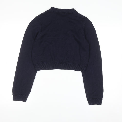 ASOS DESIGN Women's Navy Blue Cropped Cardigan Size S