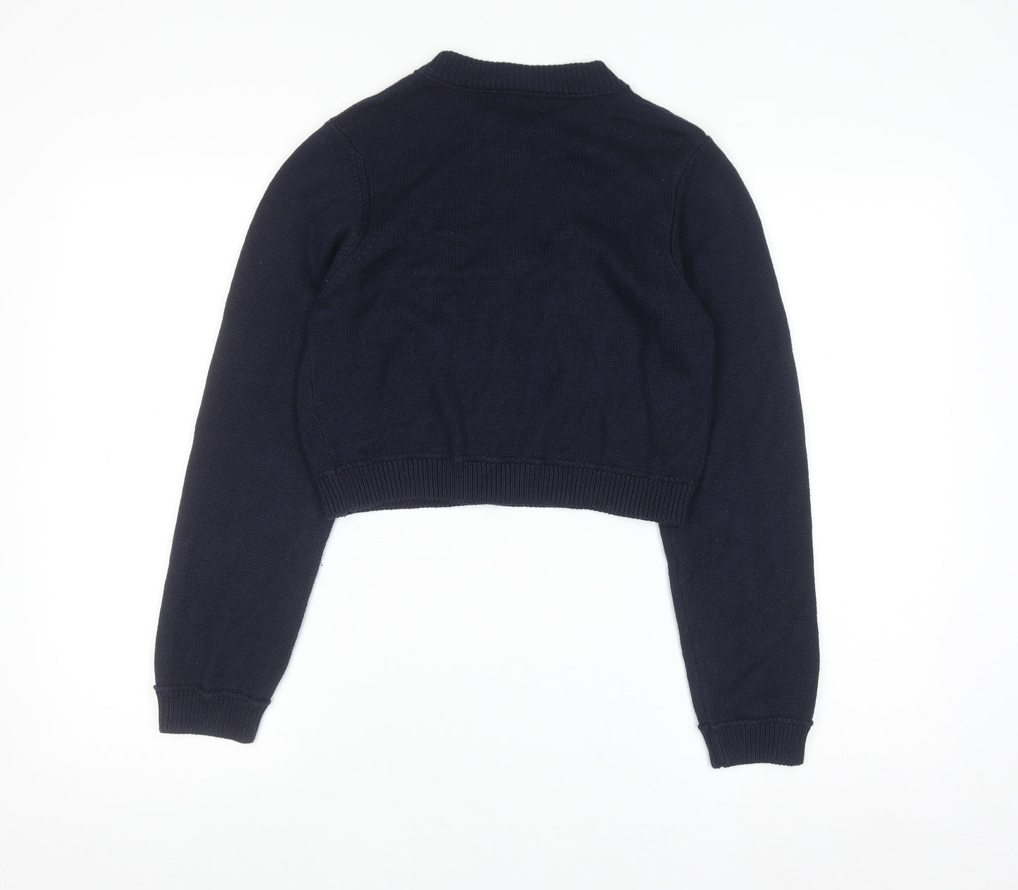 ASOS DESIGN Women's Navy Blue Cropped Cardigan Size S