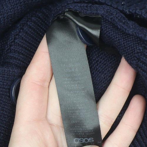 ASOS DESIGN Women's Navy Blue Cropped Cardigan Size S
