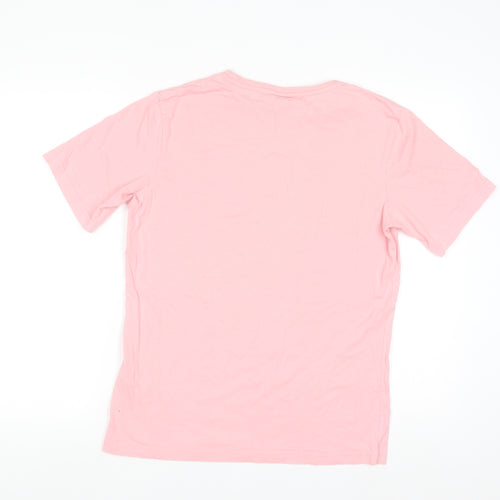 FILA Womens Pink Cotton Short Sleeve Basic Logo T-Shirt Size M