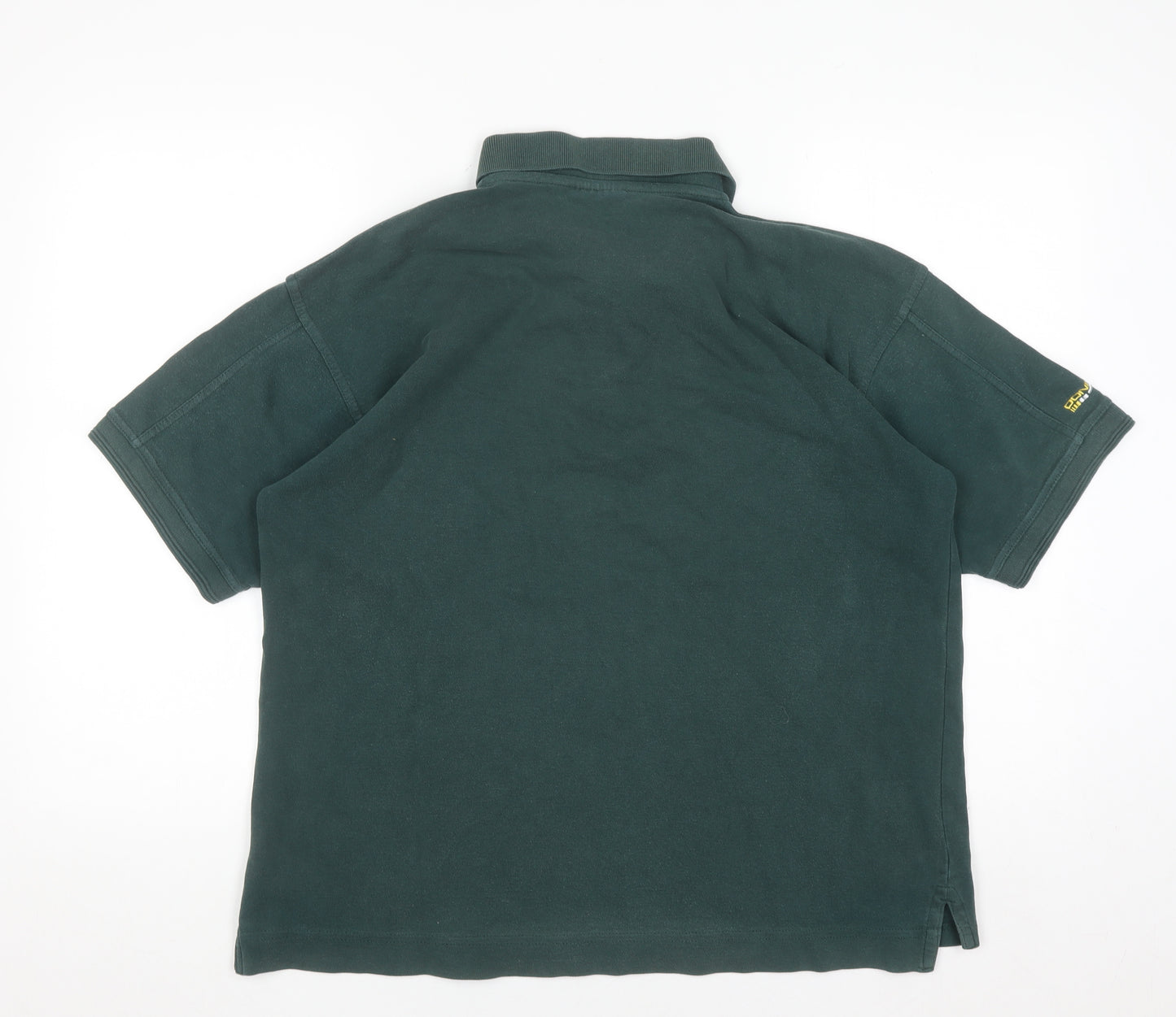 Donnay International Men's Green Cotton Short Sleeve Polo Shirt M