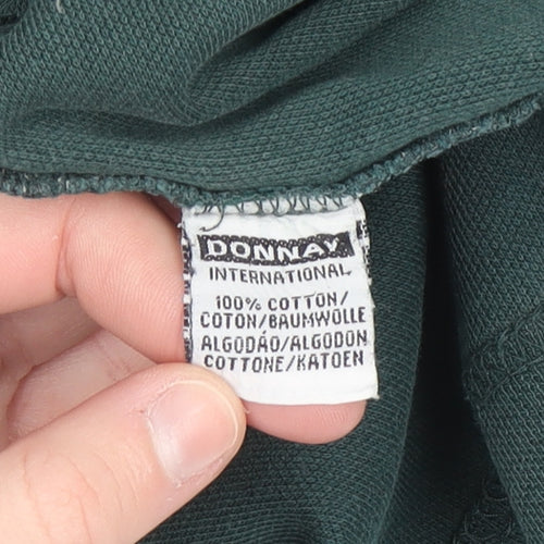 Donnay International Men's Green Cotton Short Sleeve Polo Shirt M