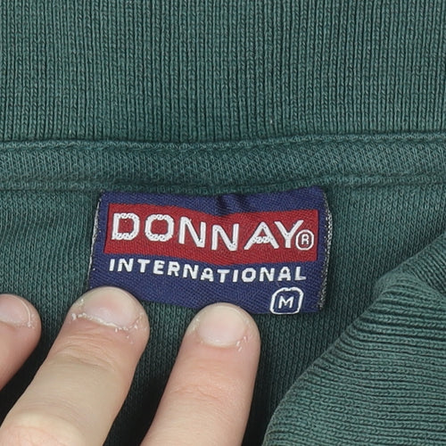Donnay International Men's Green Cotton Short Sleeve Polo Shirt M