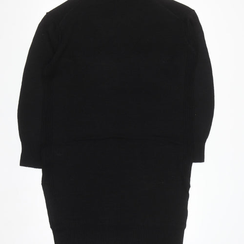 Brave Soul Women’s Black Roll Neck Tunic Jumper Size 12
