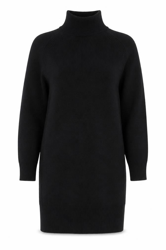 Brave Soul Women’s Black Roll Neck Tunic Jumper Size 12