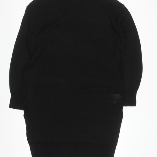 Brave Soul Women’s Black Roll Neck Tunic Jumper Size 12