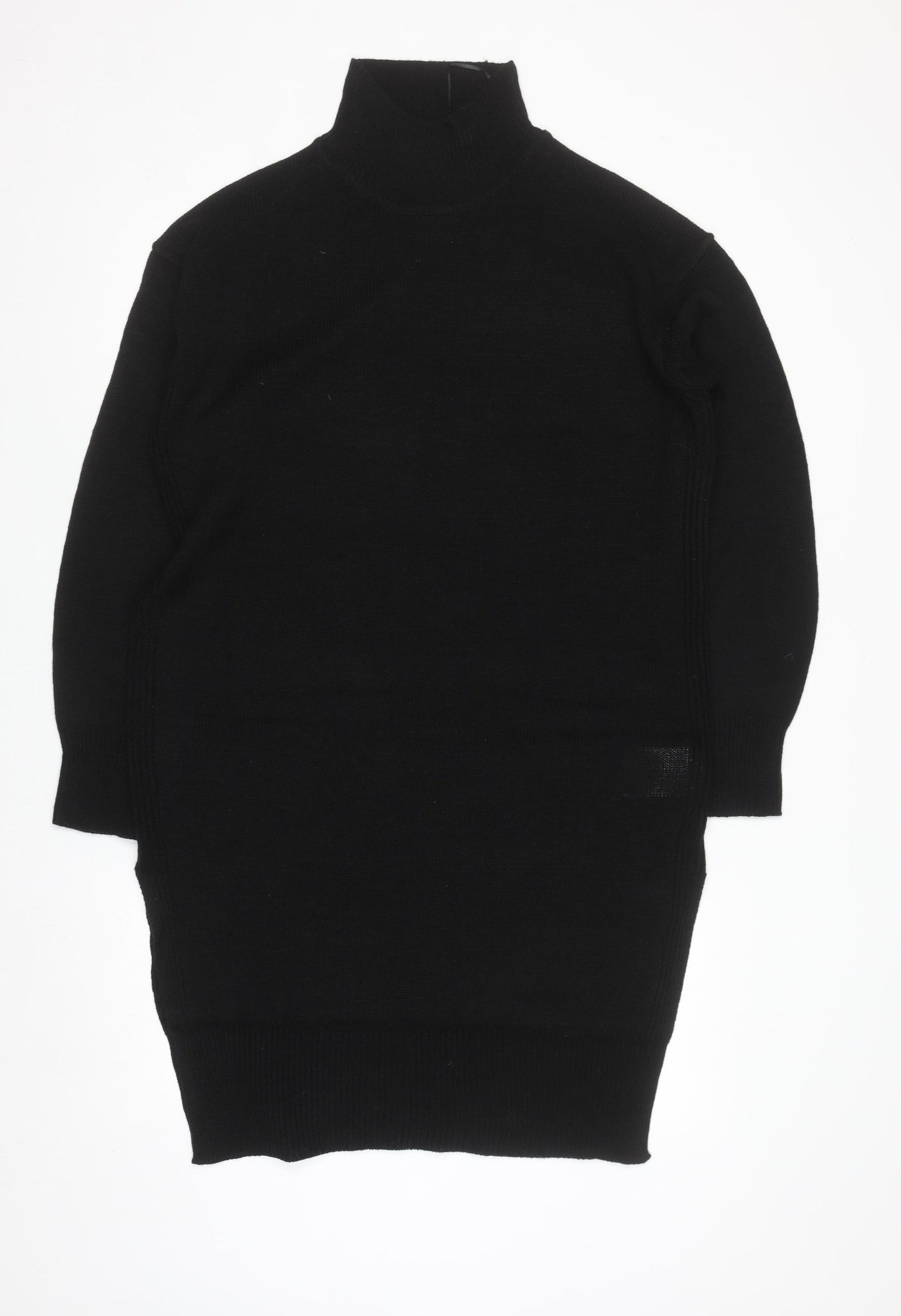 Brave Soul Women’s Black Roll Neck Tunic Jumper Size 12