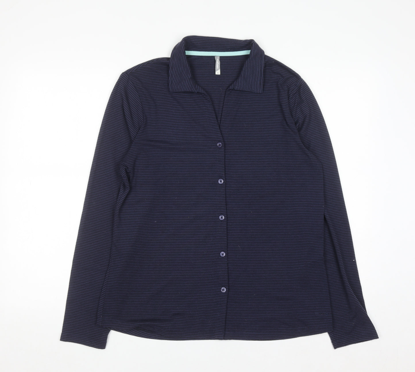 Rohan Women Blue Size 16 Button-Up Travel Shirt Long Sleeve