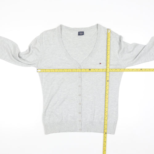 Tommy Hilfiger Men’s Grey Cotton V-Neck Cardigan XL