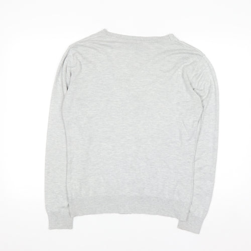 Tommy Hilfiger Men’s Grey Cotton V-Neck Cardigan XL