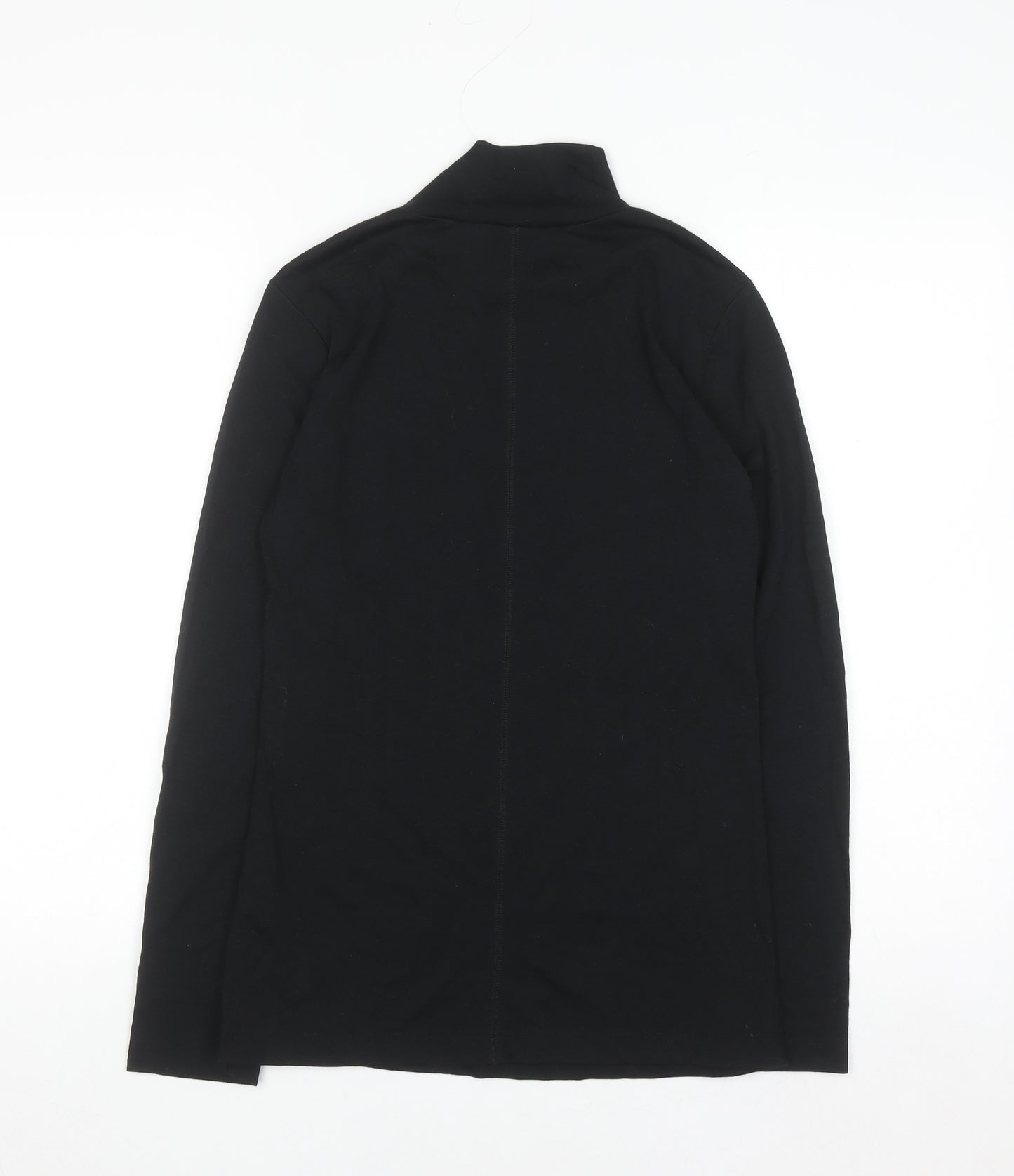 Marks and Spencer Women Black Roll Neck Long Sleeve Jersey Top Size 10