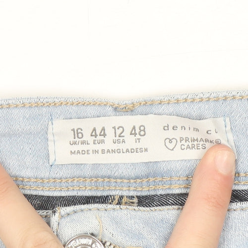 Primark Women’s Light Blue Skinny Denim Jeans Size 16