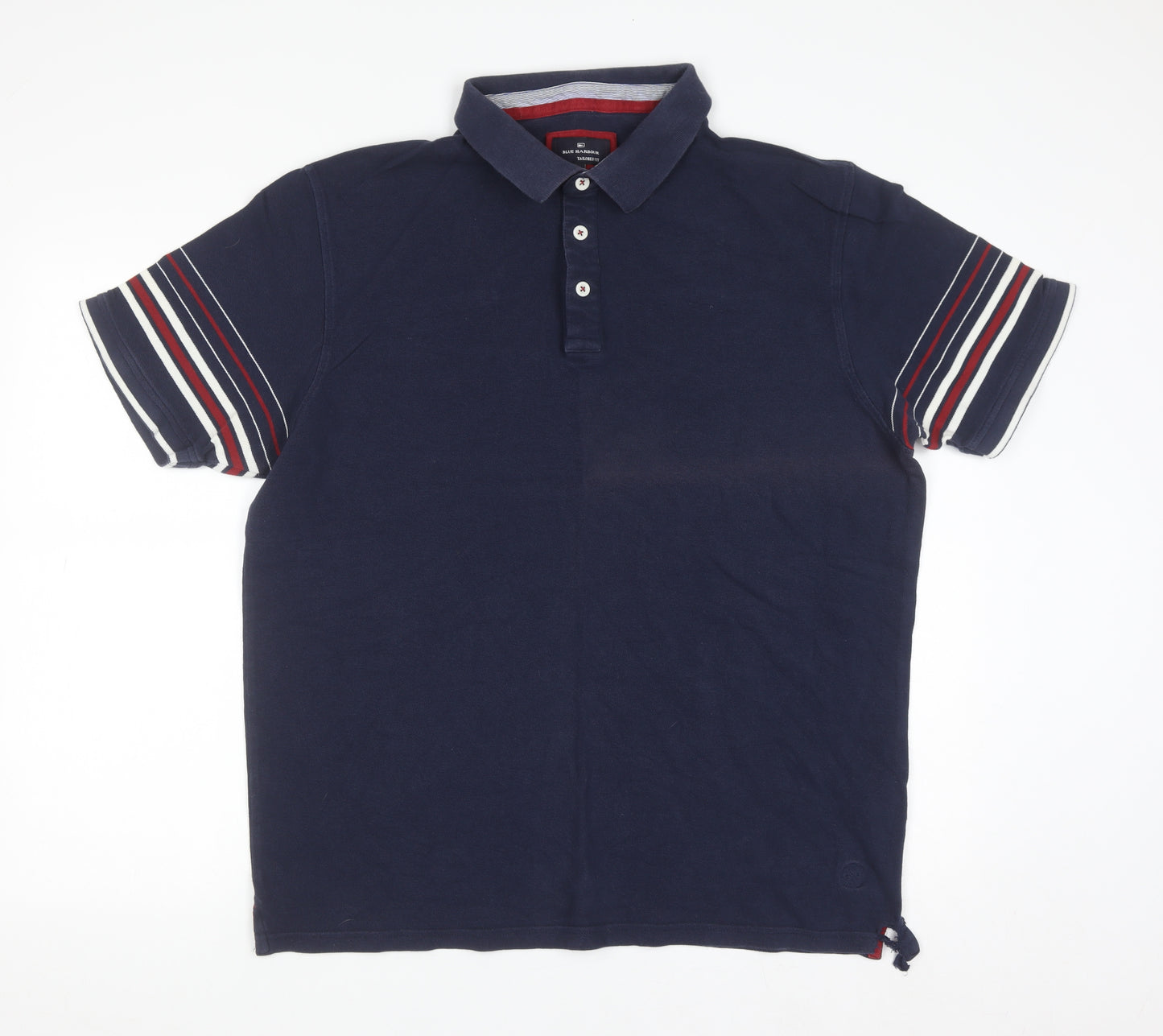 Marks and Spencer Blue Harbour Men's Blue XL Cotton Polo Shirt