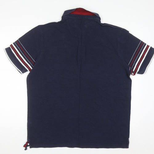 Marks and Spencer Blue Harbour Men's Blue XL Cotton Polo Shirt