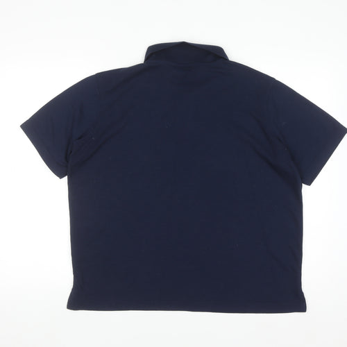 Rohan Womens Blue L Polo Shirt Short Sleeve Moisture Wicking Top