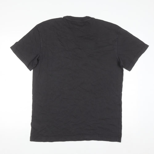 Lee Men's Black Cotton Relaxed Fit Crew Neck T-Shirt Size M