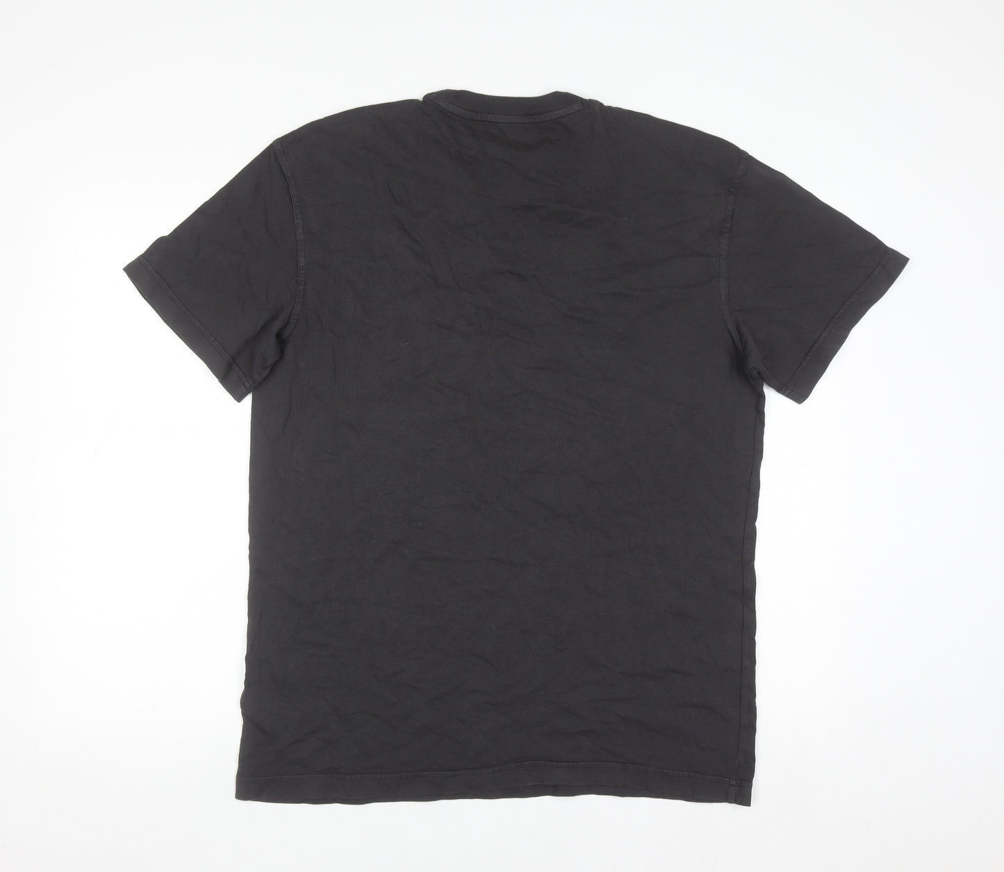 Lee Men's Black Cotton Relaxed Fit Crew Neck T-Shirt Size M