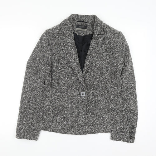 Principles Petite Grey Woven Single-Breasted Blazer Women’s Size 10