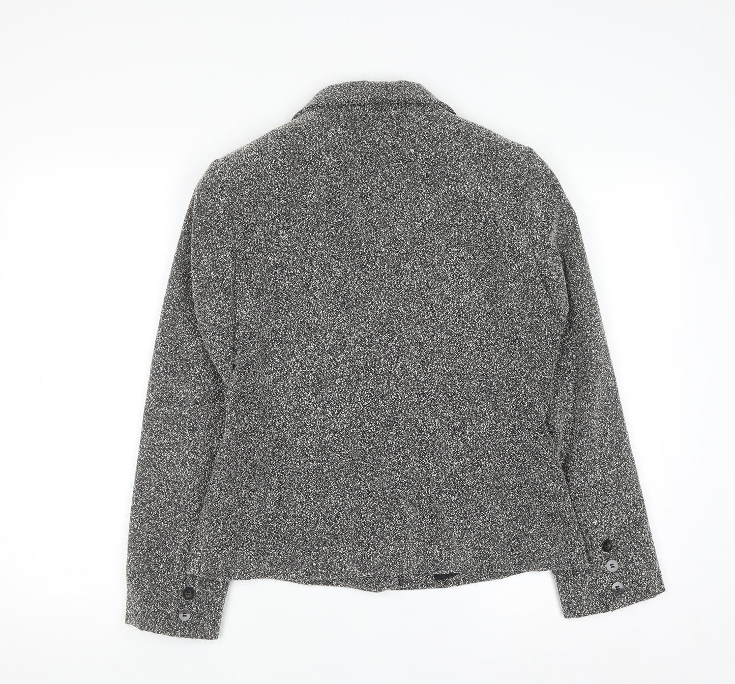 Principles Petite Grey Woven Single-Breasted Blazer Women’s Size 10