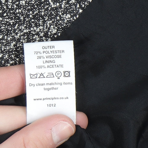 Principles Petite Grey Woven Single-Breasted Blazer Women’s Size 10