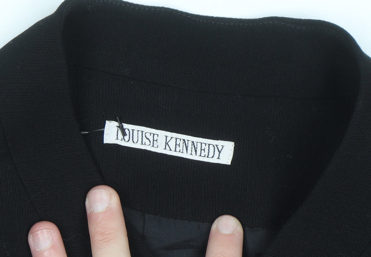 Louise Kennedy Women's Black Wool Blend Long Blazer UK 14