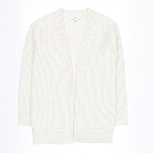 Marks and Spencer Women Ivory Long Sleeve Knit Cardigan XS