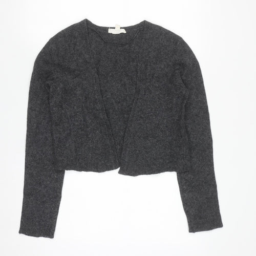 Seasalt Cornwall Women's Grey Alpaca Wool Open Cardigan UK 12