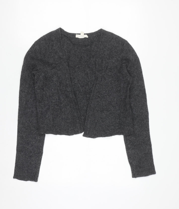 Seasalt Cornwall Women's Grey Alpaca Wool Open Cardigan UK 12